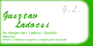 gusztav ladocsi business card